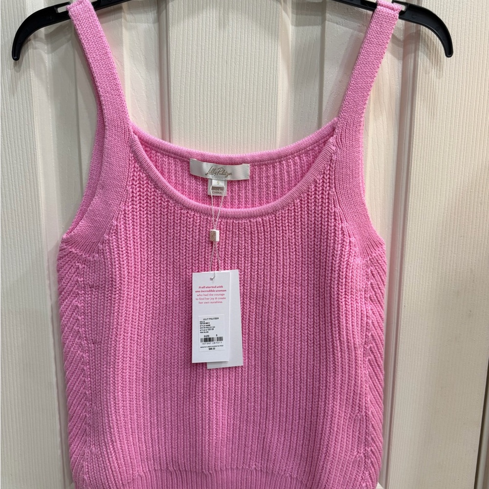 Lilly Pulitzer Pink Knit Tank Top NWT Sz. Small